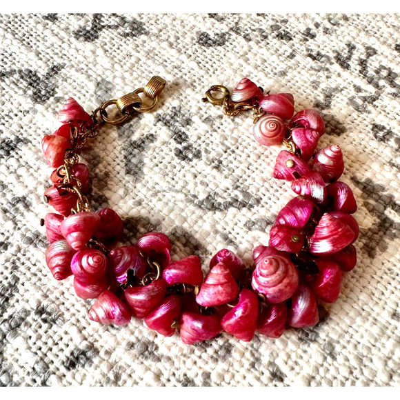Vintage Bracelet Pink Shell 7" - Picture 7 of 12